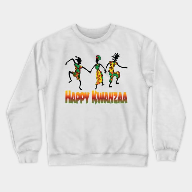 Happy Kwanzaa African American Holiday Crewneck Sweatshirt by jorinde winter designs